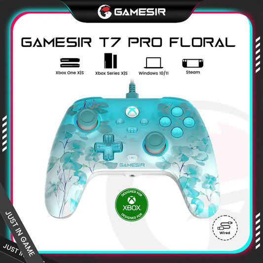 T7 Pro Floral Wired Controller for Xbox