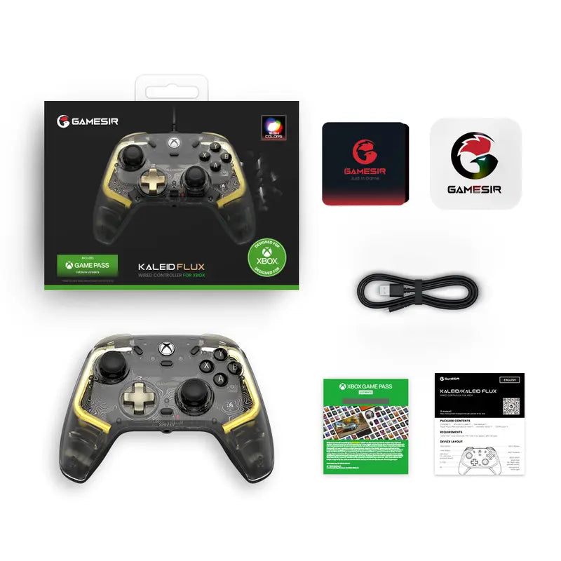 Kaleid Flux Wired RGB Controller for Xbox Series X|S, Xbox One, Windows 10/11 & Steam
