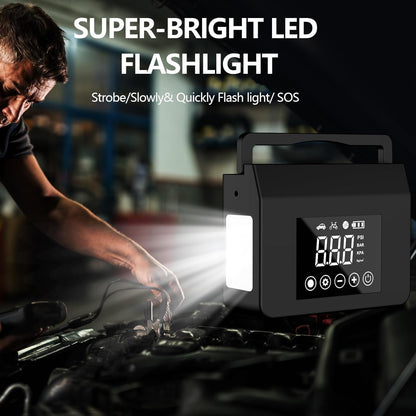 4000A Portable Car Jump Starter with 150PSI Tire Inflator, 12V Battery Booster, 15000mAh Power Bank & LED Light