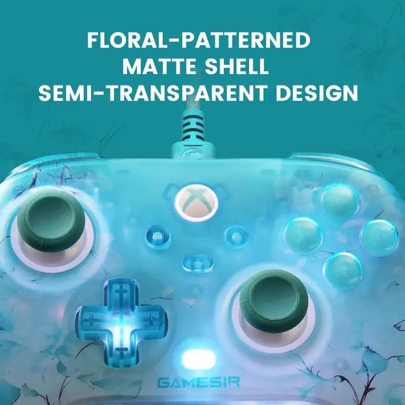 T7 Pro Floral Wired Controller for Xbox