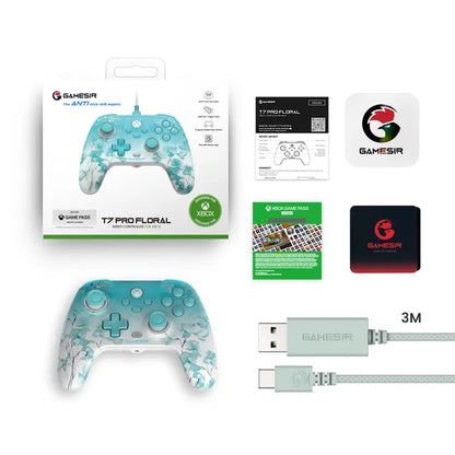 T7 Pro Floral Wired Controller for Xbox