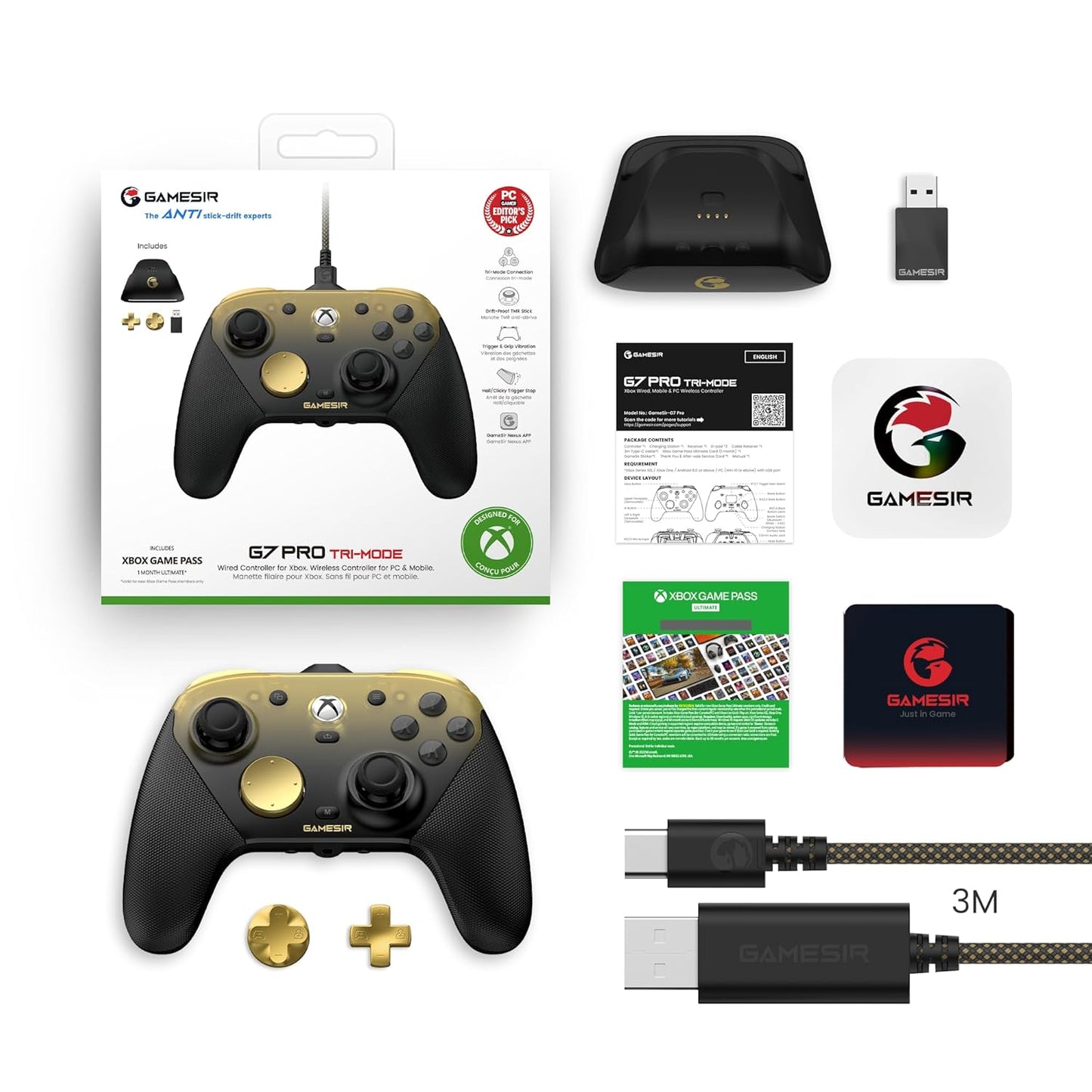 G7 Pro Flagship Controller – Wired for Xbox, Wireless for PC & Mobile