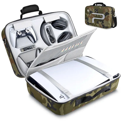 Hard Shell Carrying Case for PS5, Shockproof Travel Bag for Console & Accessories